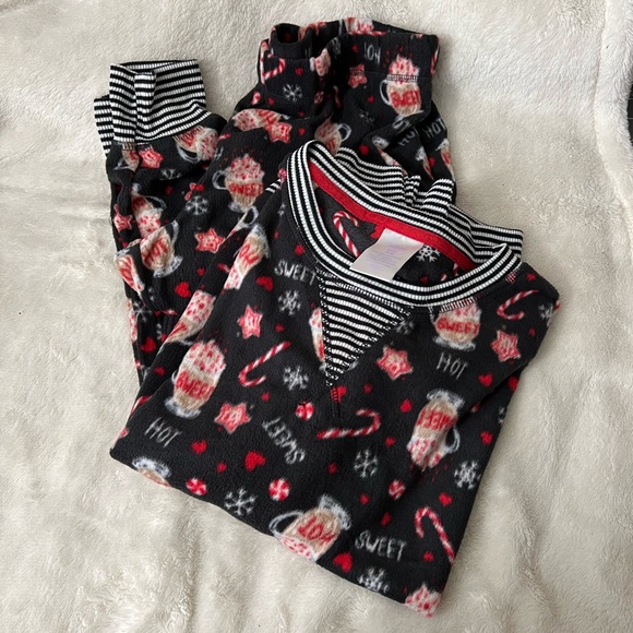 🆕🎄 2 piece matching Sleepwear Set Holiday Cocoa Top & Pants SMALL NWT - Picture 8 of 9